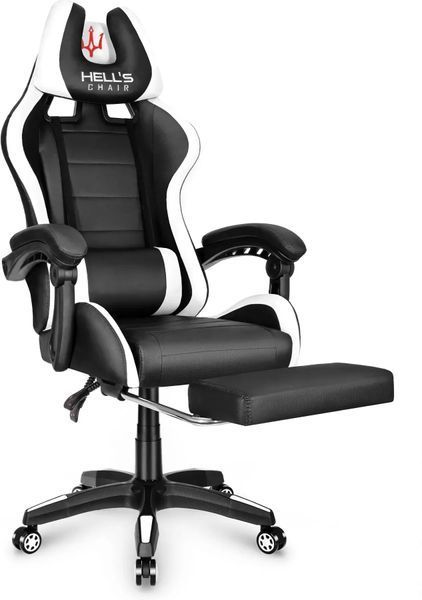 Компьютерное кресло для геймера Hell's U-Warrior Skin Black/White 606540 фото