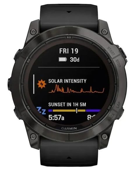 Смарт-часы Garmin Fenix 7X Pro Sapphire Solar Carbon G. DLC Tit. with Black Band (010-02778-10/11/54) 613050 фото