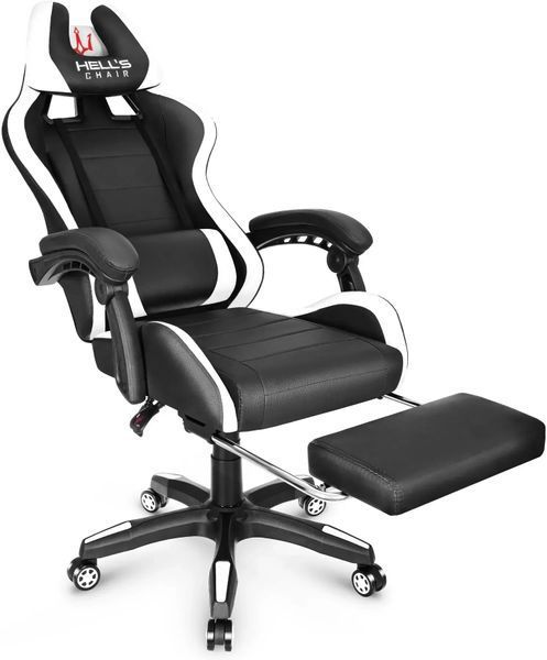 Компьютерное кресло для геймера Hell's U-Warrior Skin Black/White 606540 фото