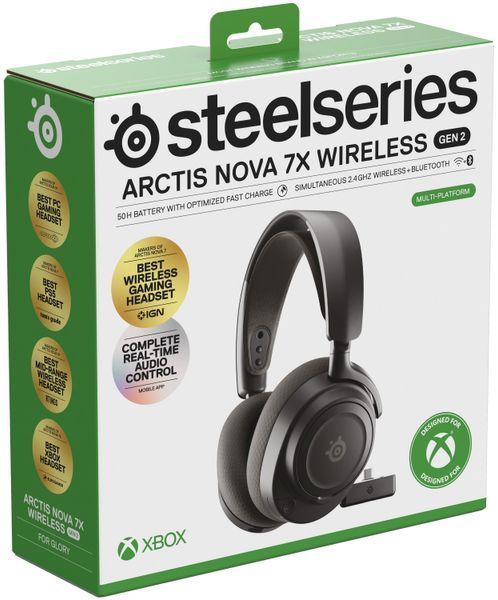 Навушники STEELSERIES Arctis Nova 7X Gen 2 Бездротові, Накладні, Просторовий звук Чорний 2091851 фото