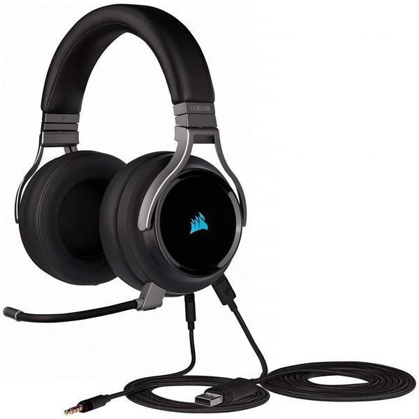 Наушники с микрофоном Corsair VIRTUOSO RGB WIRELESS Black (CA-9011185) 029742 фото