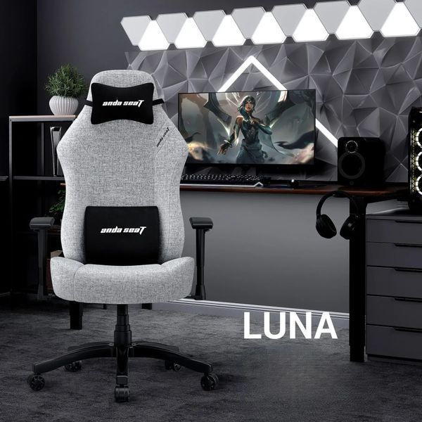 Компьютерное кресло для геймера Anda Seat Luna L Grey Fabric (AD18-44-G-F) 545890ua фото