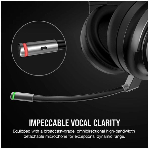 Наушники с микрофоном Corsair VIRTUOSO RGB WIRELESS Black (CA-9011185) 029742 фото