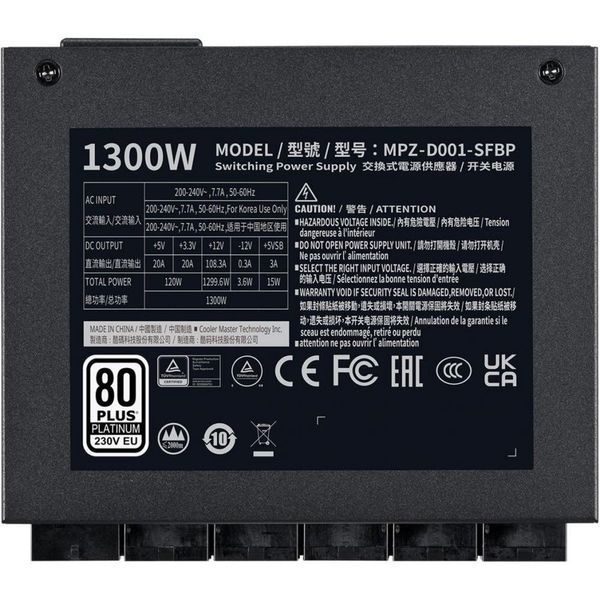 Блок живлення Cooler Master V SFX Platinum 1300 (MPZ-D001-SFBP-BEU) 002128 фото