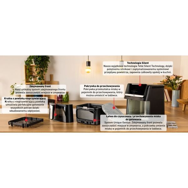 Фритюрниця без масла TEFAL EY8468E0 Easy Fry Silence 7л тиха робота 2094590 фото