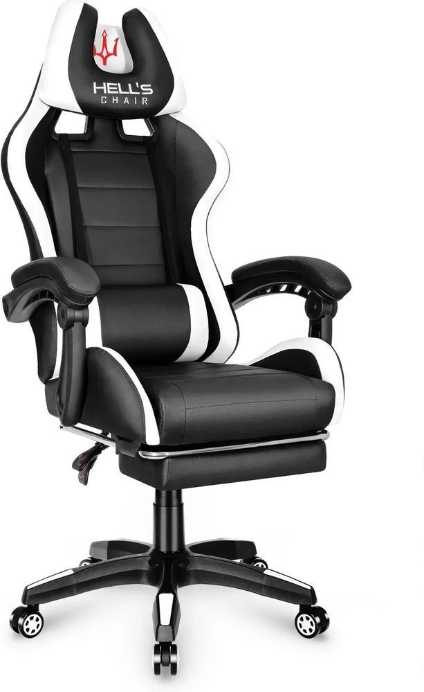 Компьютерное кресло для геймера Hell's U-Warrior Skin Black/White 606540 фото