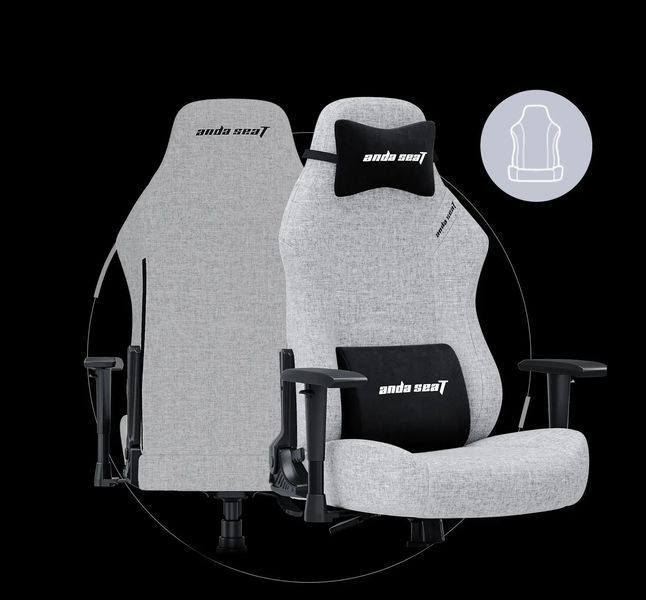 Компьютерное кресло для геймера Anda Seat Luna L Grey Fabric (AD18-44-G-F) 545890ua фото
