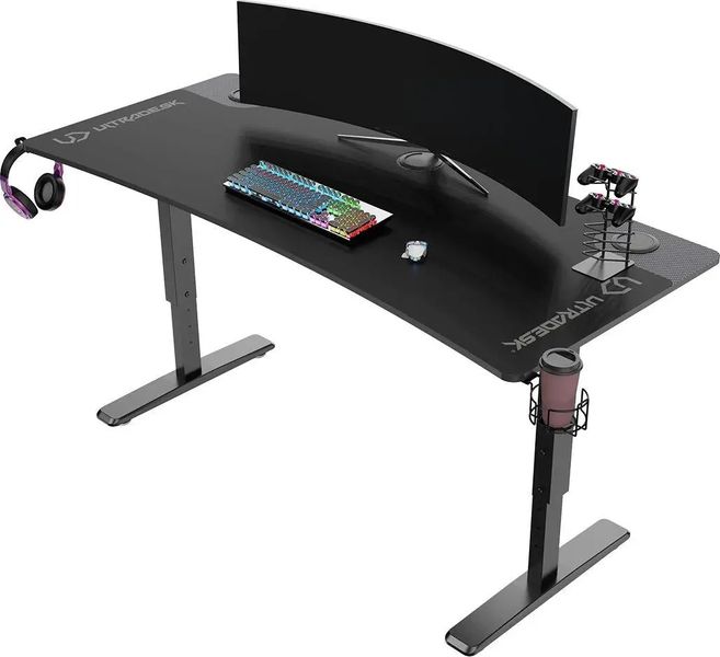 Геймерський ігровий стіл Ultradesk Cruiser Black (UDESK-CR-BK) 365521 фото