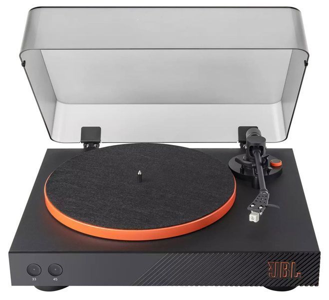 Проигрыватель винила JBL Spinner BT черно-оранжевый, ручной, ременной привод, Bluetooth aptX HD, скорость 33 1/3, 45 об/мин 630815 фото