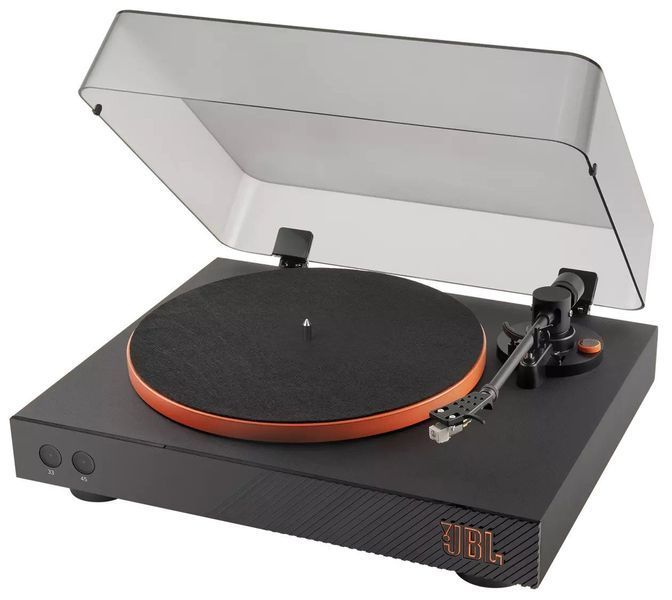 Проигрыватель винила JBL Spinner BT черно-оранжевый, ручной, ременной привод, Bluetooth aptX HD, скорость 33 1/3, 45 об/мин 630815 фото