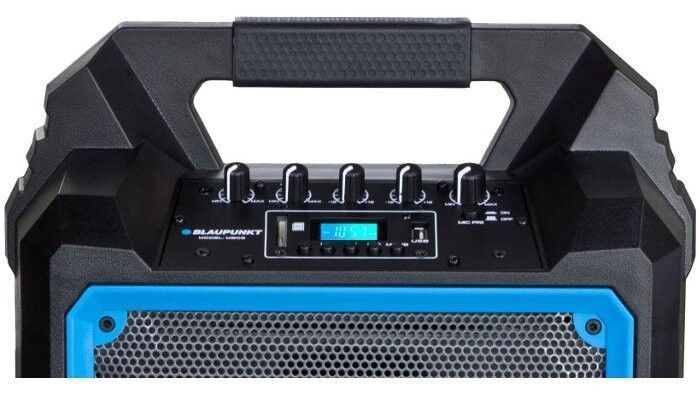 Power Audio BLAUPUNKT MB10, 600 Вт, Bluetooth, акумулятор 12 годин, бездротовий мікрофон у комплекті, вхід USB, FM-тюнер 873198 фото