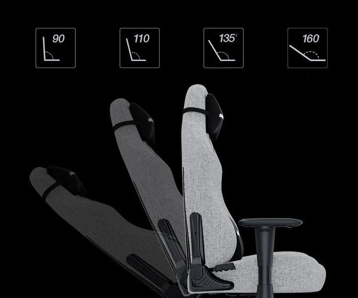 Компьютерное кресло для геймера Anda Seat Luna L Grey Fabric (AD18-44-G-F) 545890ua фото