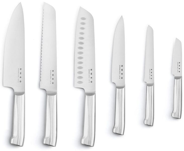 Набір ножів SMEG 50's Style KBSF02WH Білий (7 предметів) 2120812 фото