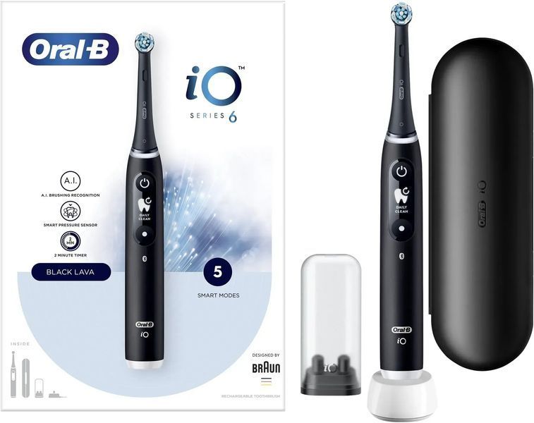 Електрична зубна щітка Oral-B iO Series 6N Black 605067 фото