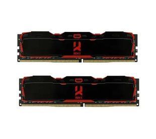 Пам'ять для настільних комп'ютерів GoodRAM 16 GB (2x8GB) DDR4 3000 MHz Iridium X Black (IR-X3000D464L16S/16GDC) 350071 фото