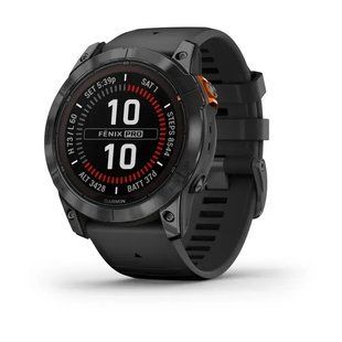 Смарт-годинник Garmin Fenix 7X Pro Solar Slate Gray w. Black Band (010-02778-00/01) 613051 фото