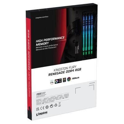 Пам'ять для настільних комп'ютерів Kingston FURY 16 GB (2x8GB) DDR4 4600 MHz Renegade RGB (KF446C19RBAK2/16) 033946 фото