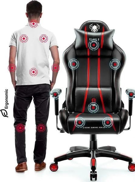 Комп'ютерне крісло для геймера Diablo Chairs X-ONE 2,0 KING Black/Red 018949 фото