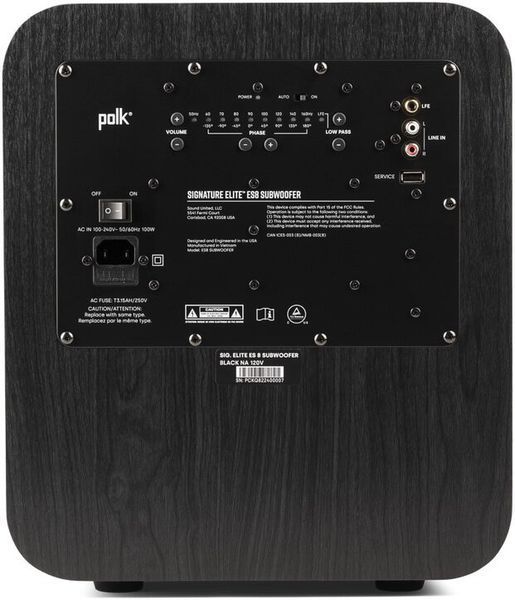 Сабвуфер POLK AUDIO Signature Elite ES8 Чорний 2072635 фото