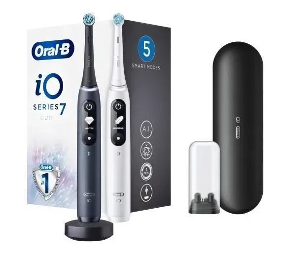 Електрична зубна щітка Oral-B iO Series 7 Duo Black and White 362205 фото