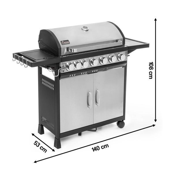 Гриль садовий газовий ACTIVA MASTERCOOK Nevada XXL 6+1 Premium 19761GS 1271995 фото