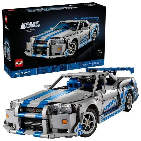 Авто-конструктор LEGO Technic Подвійний форсаж Nissan Skyline GT-R (R34) (42210) 613405 фото