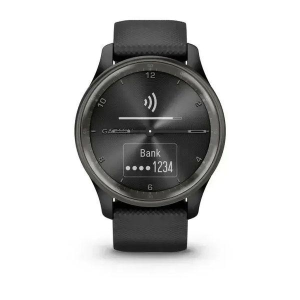 Смарт-годинник Garmin Vivomove Trend Slate S. Steel Bezel with Black Case and S. Band (010-02665-00) 612689 фото