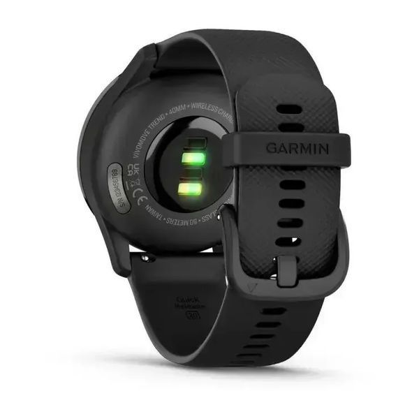Смарт-годинник Garmin Vivomove Trend Slate S. Steel Bezel with Black Case and S. Band (010-02665-00) 612689 фото