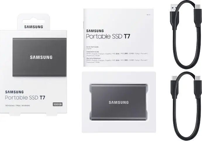 SSD накопитель Samsung T7 1 TB Titan Gray (MU-PC1T0T/WW) 338741 фото