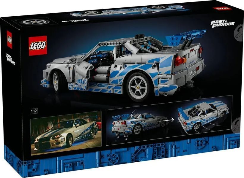Авто-конструктор LEGO Technic Подвійний форсаж Nissan Skyline GT-R (R34) (42210) 613405 фото