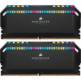 Пам'ять для настільних комп'ютерів Corsair 32 GB (2x16GB) DDR5 6000 MHz Dominator Platinum RGB Black (CMT32GX5M2B6000C30) 027593 фото