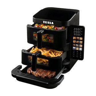 Аэрогриль безмасляный TESLA AirCook TrioZone Q636 XXL 14.5 л с функцией печи 1218379 фото