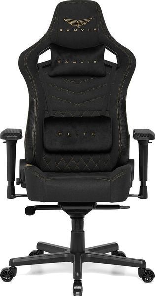 Ігрове крісло GAMVIS Elite 2.0 Pro XL Тканина Чорний (золоті елементи) 1166974 фото