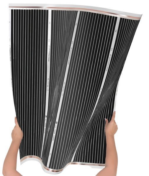 Плівка гріюча інфрачервона MISSION AIR Black Silver PTC 160 Вт/м2 2.5 м&sup2; шир. 100 см + регулятор Libra Чорний Wi-Fi e2065796 фото