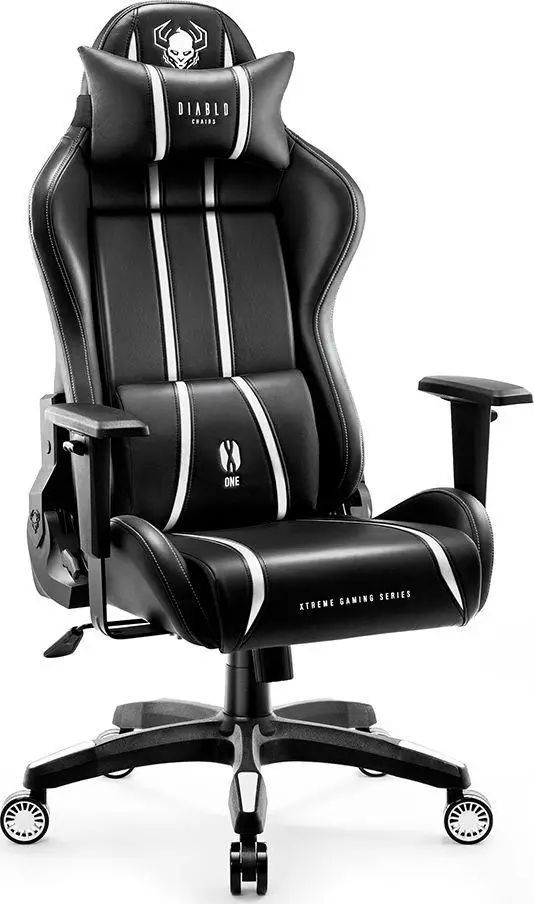 Компьютерное кресло для геймера Diablo Chairs X-One 2.0 King Size Black/White 018950 фото