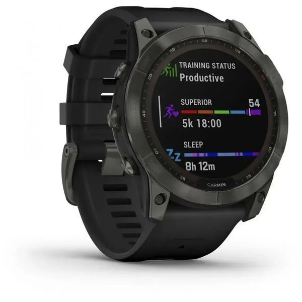 Смарт-годинник Garmin Fenix 7X Solar Slate Gray with Black Band (010-02541-00/01/0A) 612646 фото