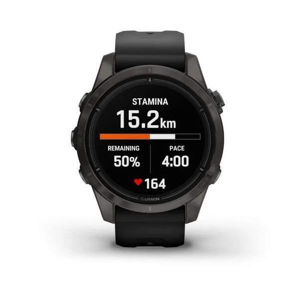 Смарт-часы Garmin Epix Pro Gen 2 Sapphire 42mm Carbon G. DLC Ti. with Black Band (010-02802-14/15) 035049 фото