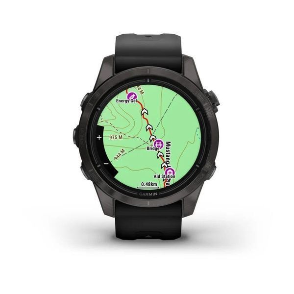 Смарт-часы Garmin Epix Pro Gen 2 Sapphire 42mm Carbon G. DLC Ti. with Black Band (010-02802-14/15) 035049 фото