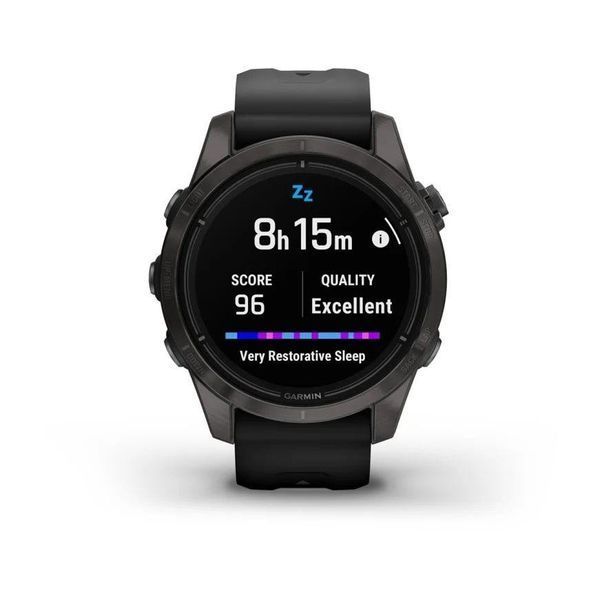 Смарт-часы Garmin Epix Pro Gen 2 Sapphire 42mm Carbon G. DLC Ti. with Black Band (010-02802-14/15) 035049 фото