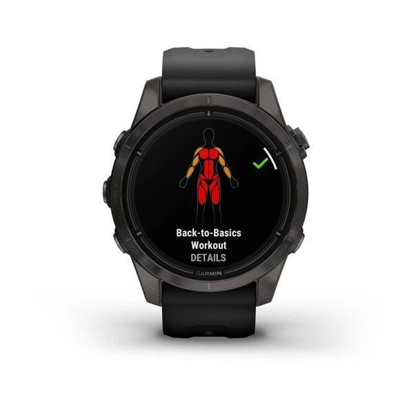 Смарт-часы Garmin Epix Pro Gen 2 Sapphire 42mm Carbon G. DLC Ti. with Black Band (010-02802-14/15) 035049 фото