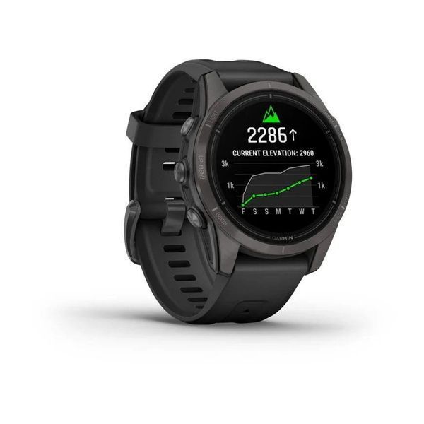 Смарт-часы Garmin Epix Pro Gen 2 Sapphire 42mm Carbon G. DLC Ti. with Black Band (010-02802-14/15) 035049 фото