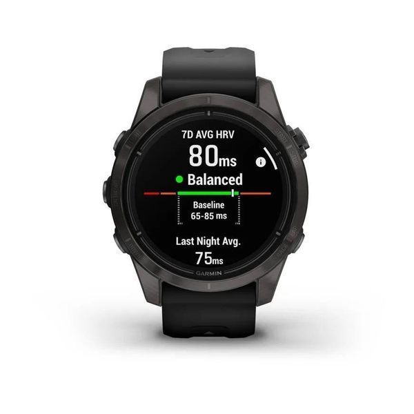 Смарт-часы Garmin Epix Pro Gen 2 Sapphire 42mm Carbon G. DLC Ti. with Black Band (010-02802-14/15) 035049 фото