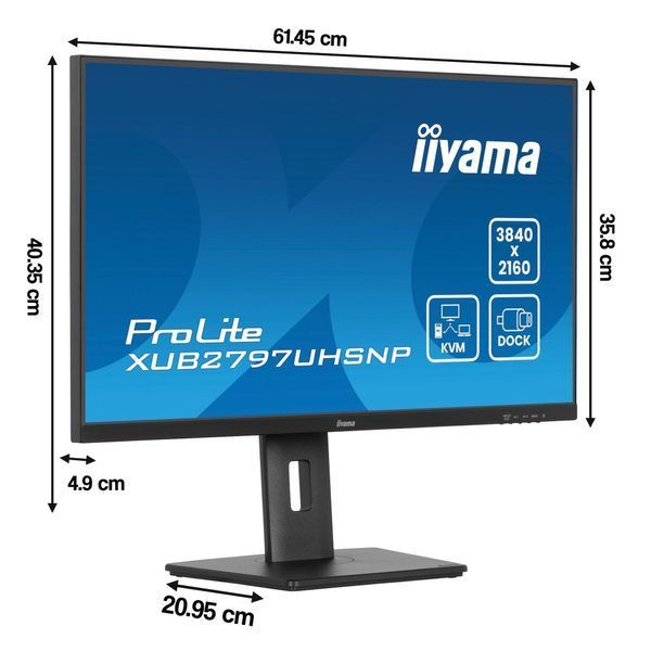 Монітор IIYAMA ProLite XUB2797UHSNP-B1 27" 3840x2160 IPS 4 мс [GTG] 2036683 фото