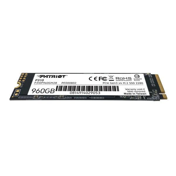 SSD накопичувач Patriot P310 960 GB (P310P960GM28) 364781 фото