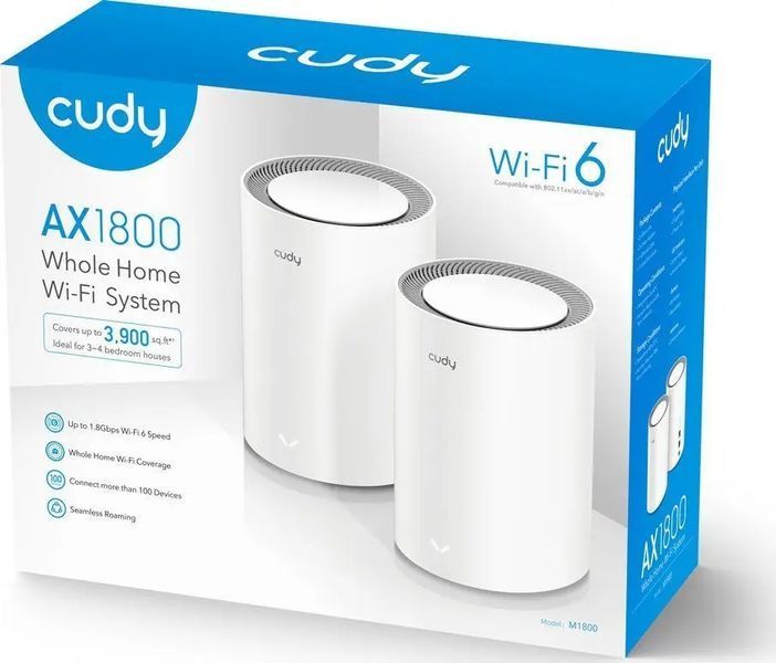 Бездротовий маршрутизатор (роутер) Cudy M1800 (2-Pack) 001393 фото