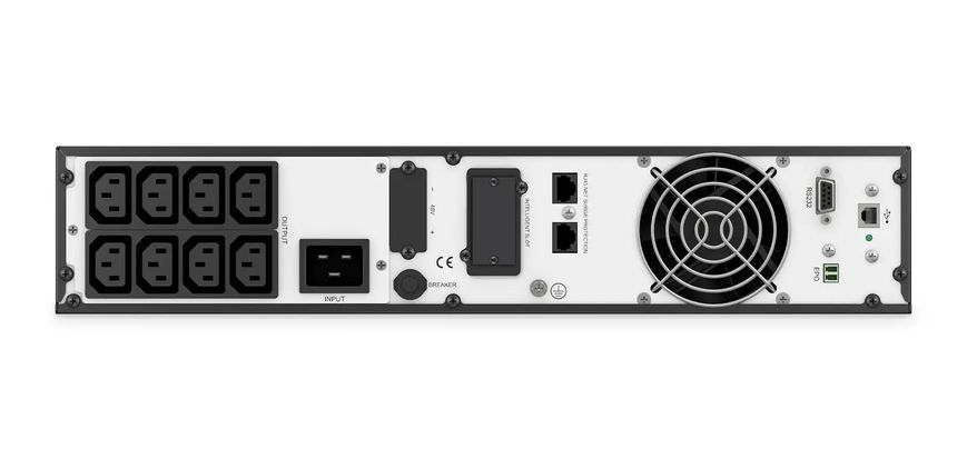 ИБП непрерывного действия (Online) Digitus OnLine 2000VA/2000W LCD 8xC13 RJ45 RS232 USB Rack/Tower (DN-170095) 013559 фото