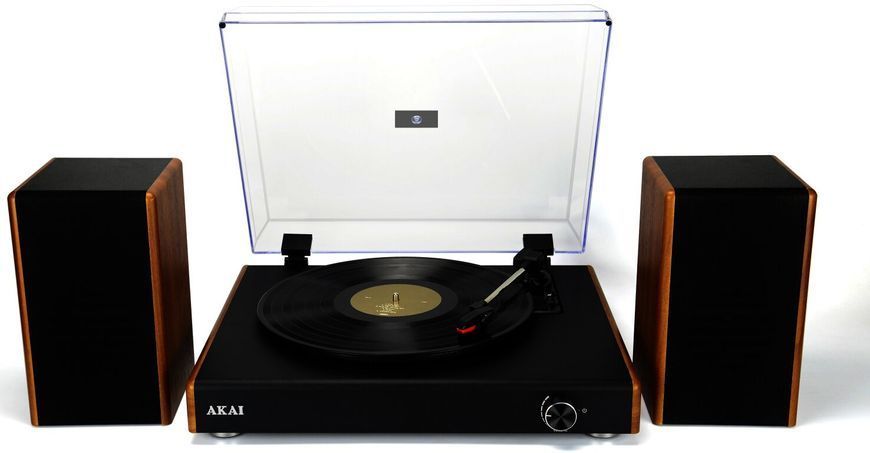 Програвач вінілу AKAI ATT-240SP Горіх, ручний, пасовий привід, колонки в комплекті, швидкість 33 1/3, 45, 78 об/хв 710906 фото