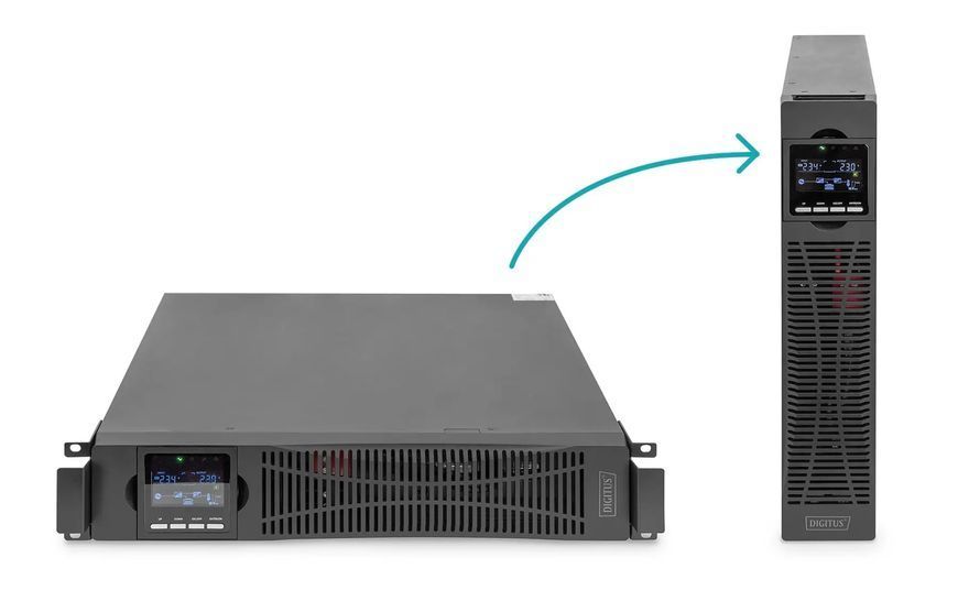 ИБП непрерывного действия (Online) Digitus OnLine 2000VA/2000W LCD 8xC13 RJ45 RS232 USB Rack/Tower (DN-170095) 013559 фото