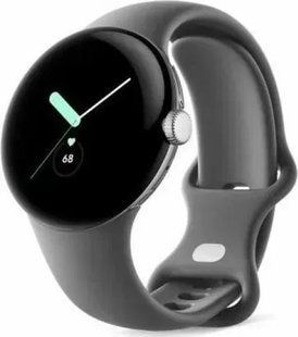 Смарт-часы Google Pixel Watch Polished Silver Case/Charcoal Active Band 614383 фото