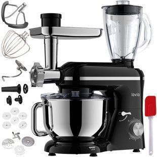 Планетарний кухонний комбайн LOVIO HOME ChefAssistant Plus LVSTM02PBK 1900 Вт з м'ясорубкою та стаціонарним блендером 2059272 фото